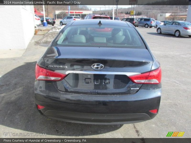 Pacific Blue Pearl / Gray 2014 Hyundai Sonata Limited