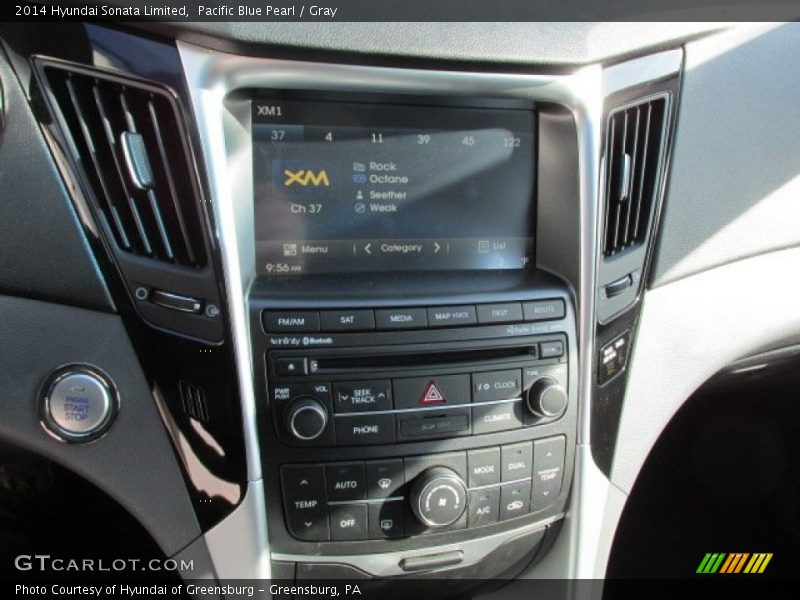 Pacific Blue Pearl / Gray 2014 Hyundai Sonata Limited