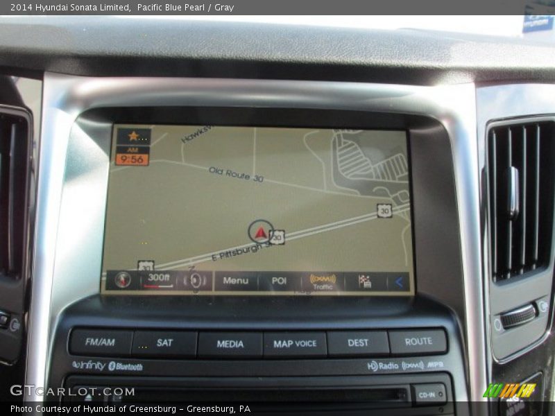 Pacific Blue Pearl / Gray 2014 Hyundai Sonata Limited