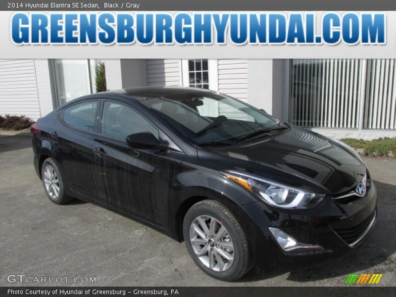 Black / Gray 2014 Hyundai Elantra SE Sedan