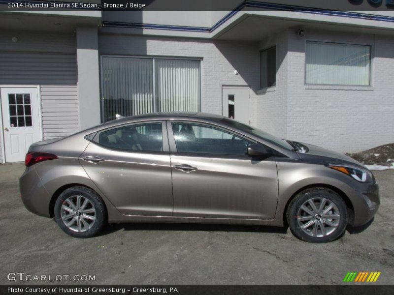Bronze / Beige 2014 Hyundai Elantra SE Sedan