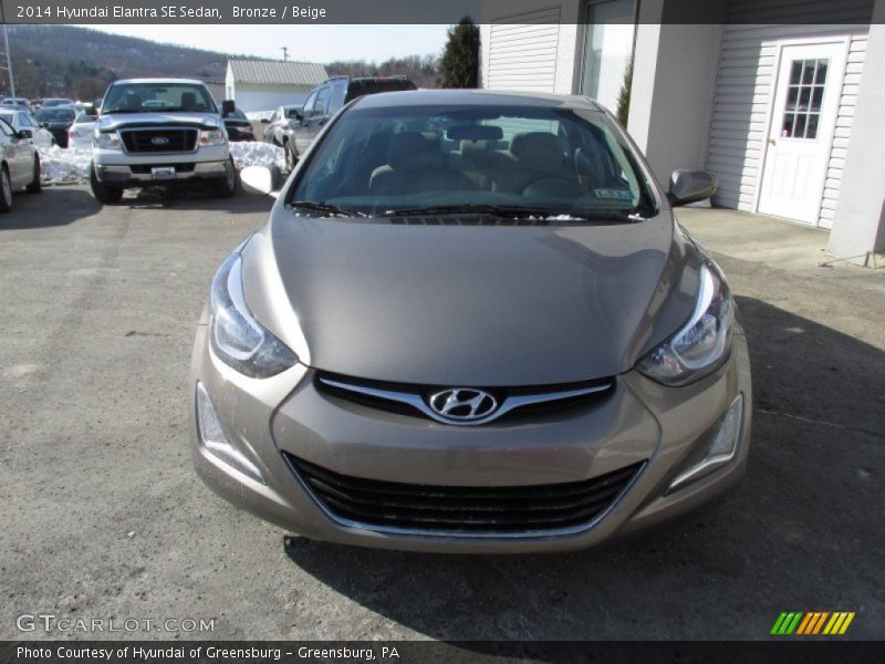 Bronze / Beige 2014 Hyundai Elantra SE Sedan