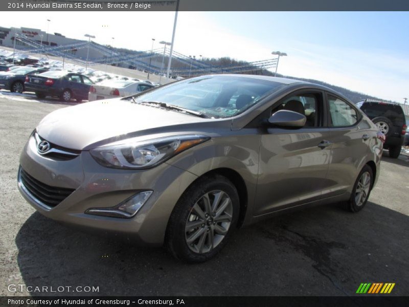 Bronze / Beige 2014 Hyundai Elantra SE Sedan