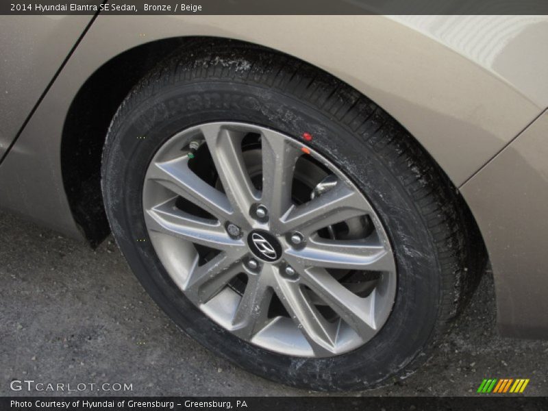 Bronze / Beige 2014 Hyundai Elantra SE Sedan