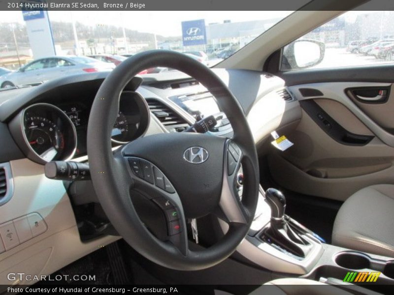 Bronze / Beige 2014 Hyundai Elantra SE Sedan