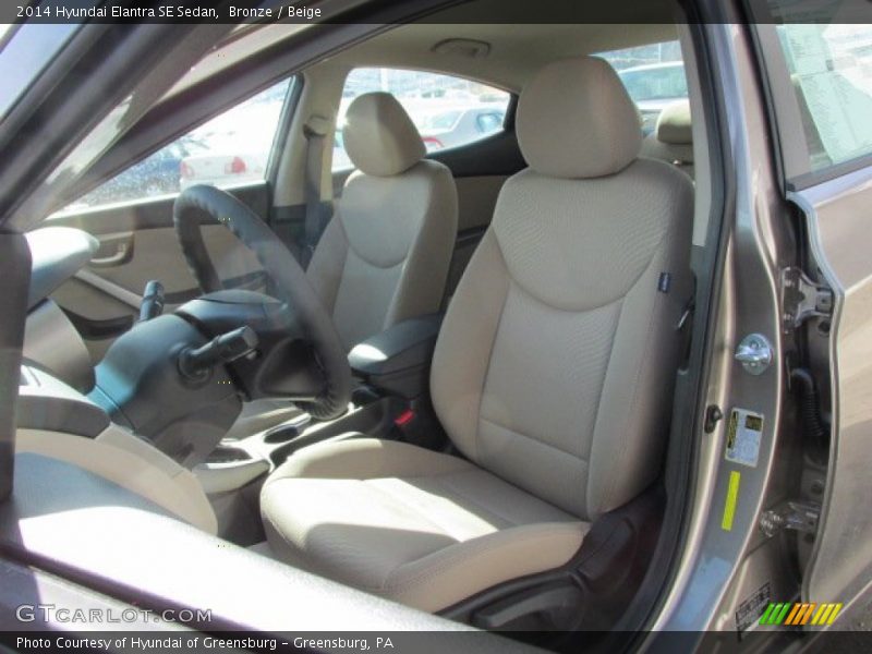 Bronze / Beige 2014 Hyundai Elantra SE Sedan