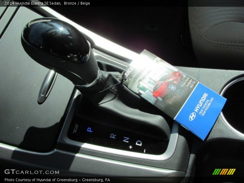 Bronze / Beige 2014 Hyundai Elantra SE Sedan