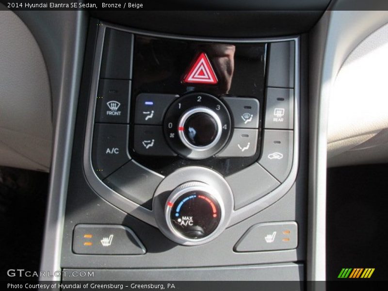 Bronze / Beige 2014 Hyundai Elantra SE Sedan