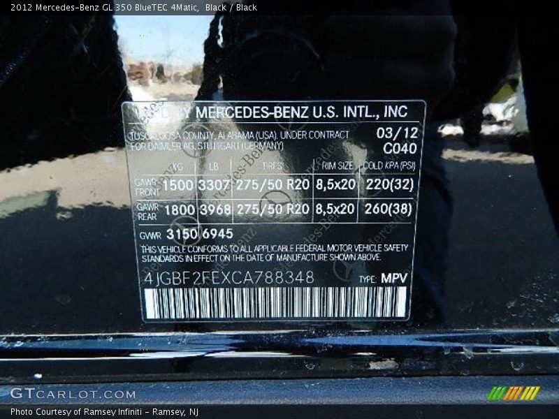 Black / Black 2012 Mercedes-Benz GL 350 BlueTEC 4Matic