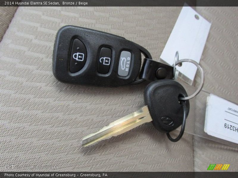 Bronze / Beige 2014 Hyundai Elantra SE Sedan