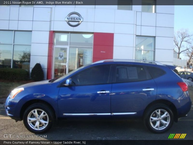 Indigo Blue Metallic / Black 2011 Nissan Rogue SV AWD