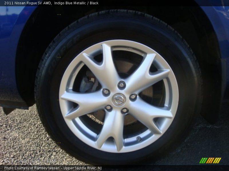 Indigo Blue Metallic / Black 2011 Nissan Rogue SV AWD