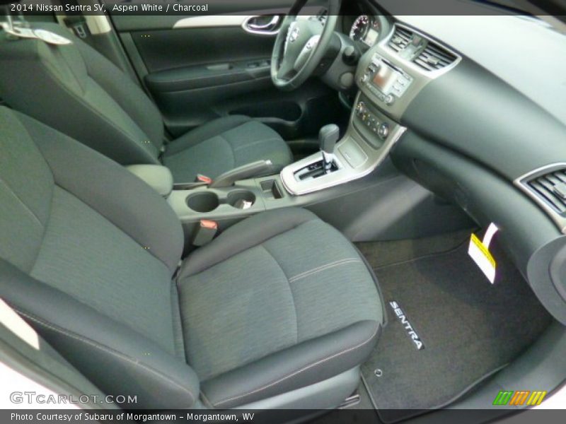Aspen White / Charcoal 2014 Nissan Sentra SV