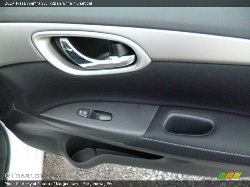 Aspen White / Charcoal 2014 Nissan Sentra SV