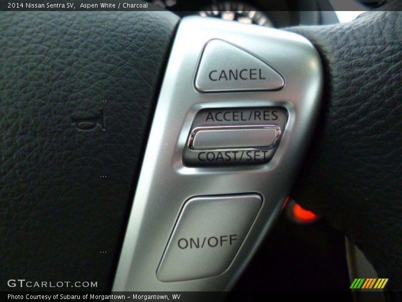 Aspen White / Charcoal 2014 Nissan Sentra SV