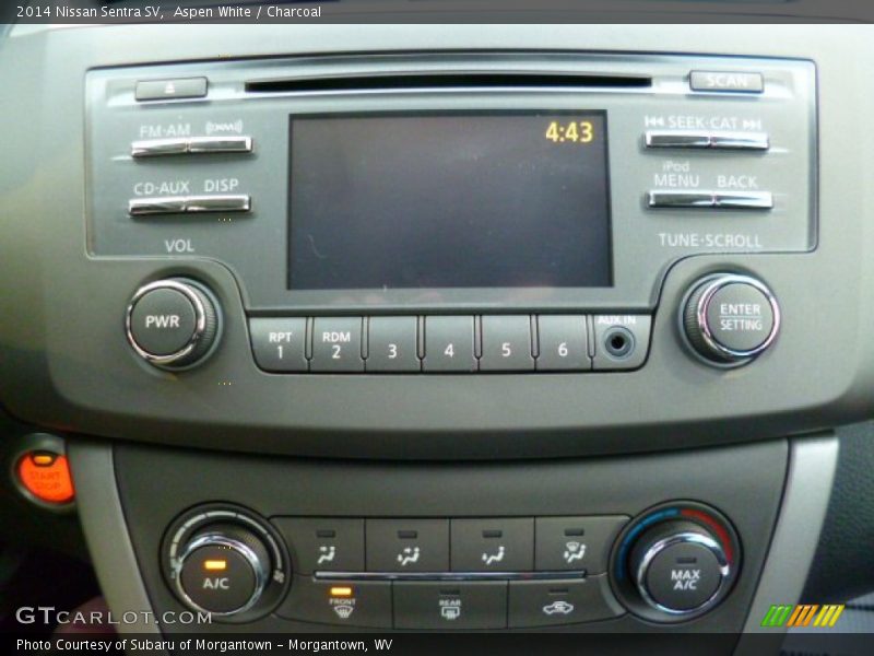 Aspen White / Charcoal 2014 Nissan Sentra SV