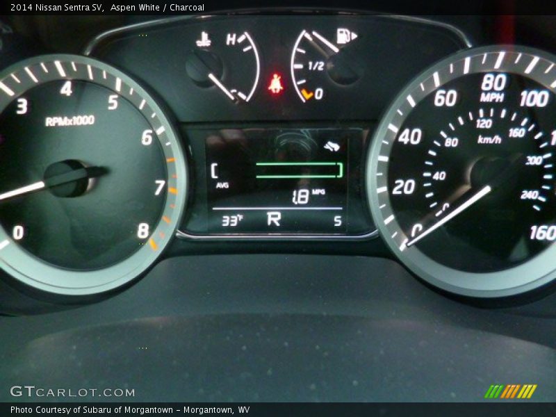 Aspen White / Charcoal 2014 Nissan Sentra SV