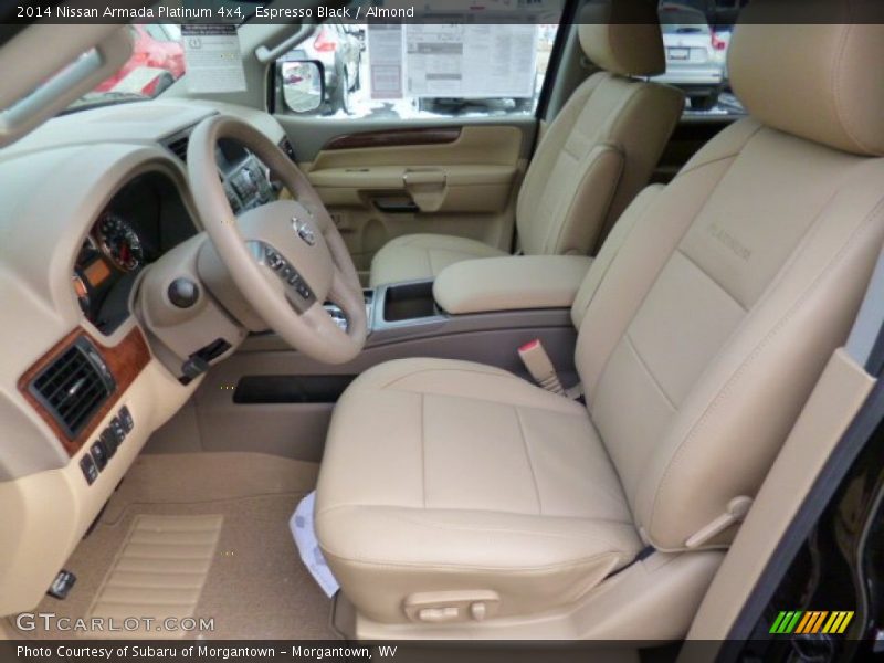 Front Seat of 2014 Armada Platinum 4x4