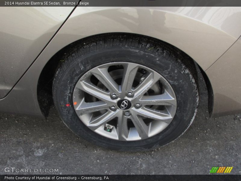 Bronze / Beige 2014 Hyundai Elantra SE Sedan