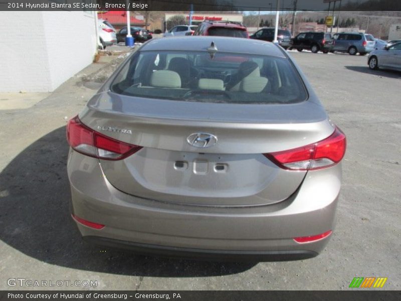 Bronze / Beige 2014 Hyundai Elantra SE Sedan