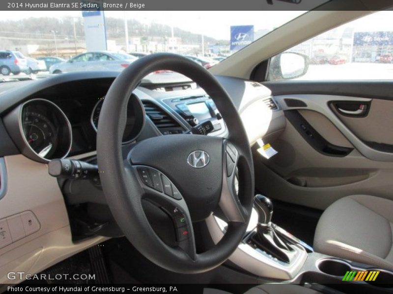 Bronze / Beige 2014 Hyundai Elantra SE Sedan