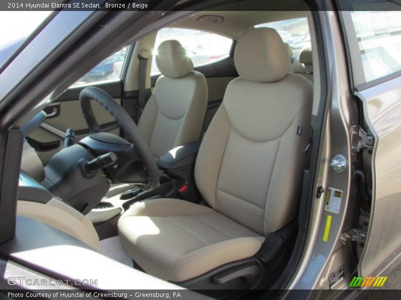 Bronze / Beige 2014 Hyundai Elantra SE Sedan