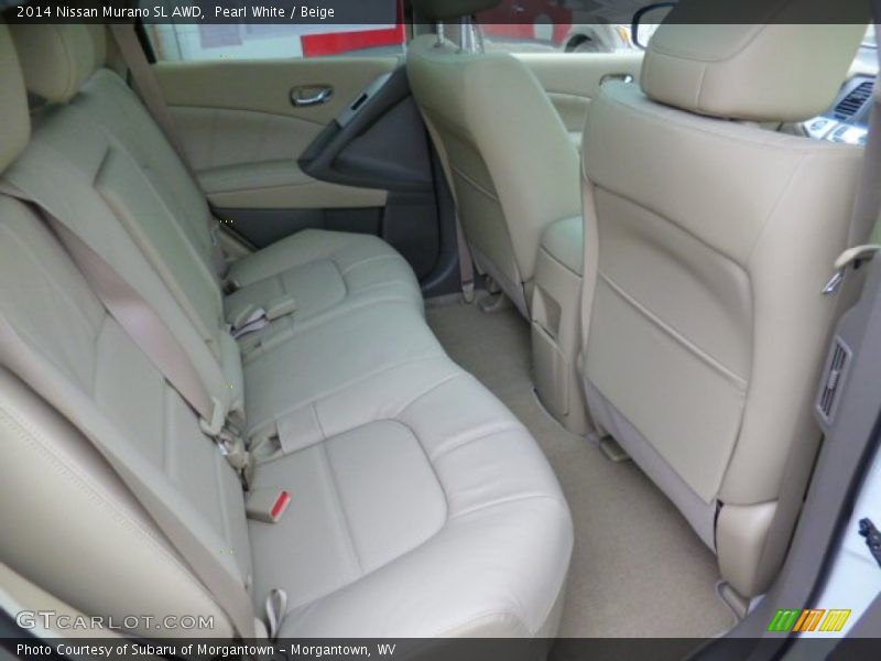 Pearl White / Beige 2014 Nissan Murano SL AWD