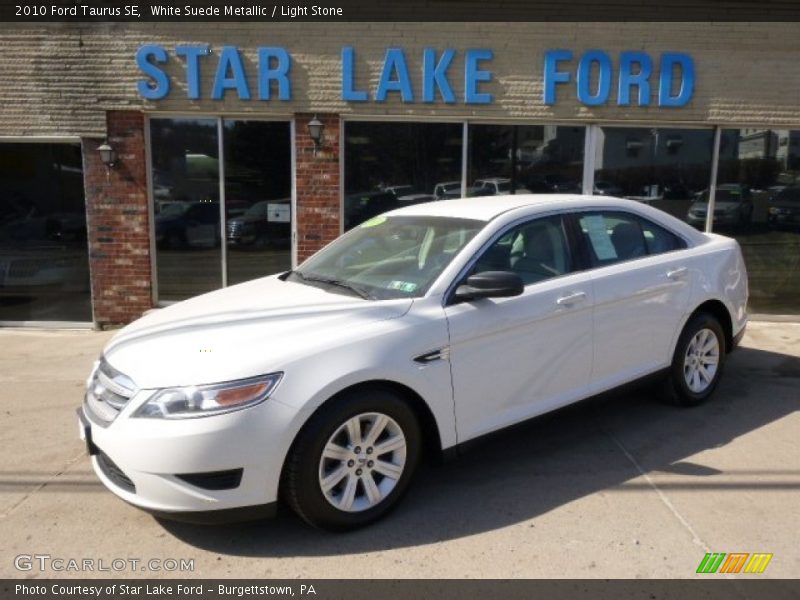 White Suede Metallic / Light Stone 2010 Ford Taurus SE