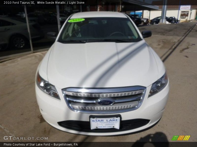 White Suede Metallic / Light Stone 2010 Ford Taurus SE