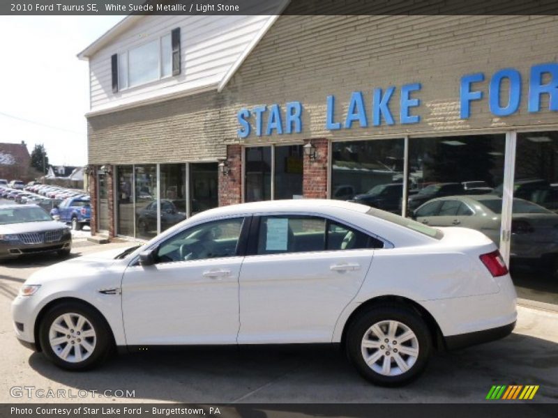 White Suede Metallic / Light Stone 2010 Ford Taurus SE