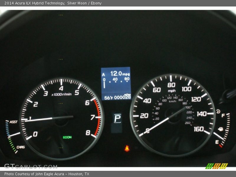 Silver Moon / Ebony 2014 Acura ILX Hybrid Technology