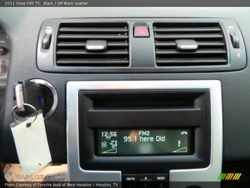 Black / Off Black Leather 2011 Volvo S40 T5