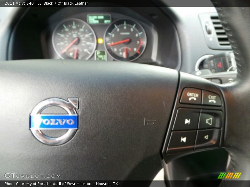 Black / Off Black Leather 2011 Volvo S40 T5