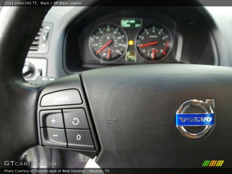 Black / Off Black Leather 2011 Volvo S40 T5