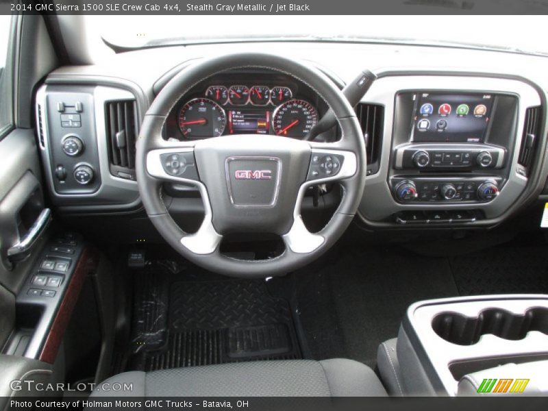Stealth Gray Metallic / Jet Black 2014 GMC Sierra 1500 SLE Crew Cab 4x4