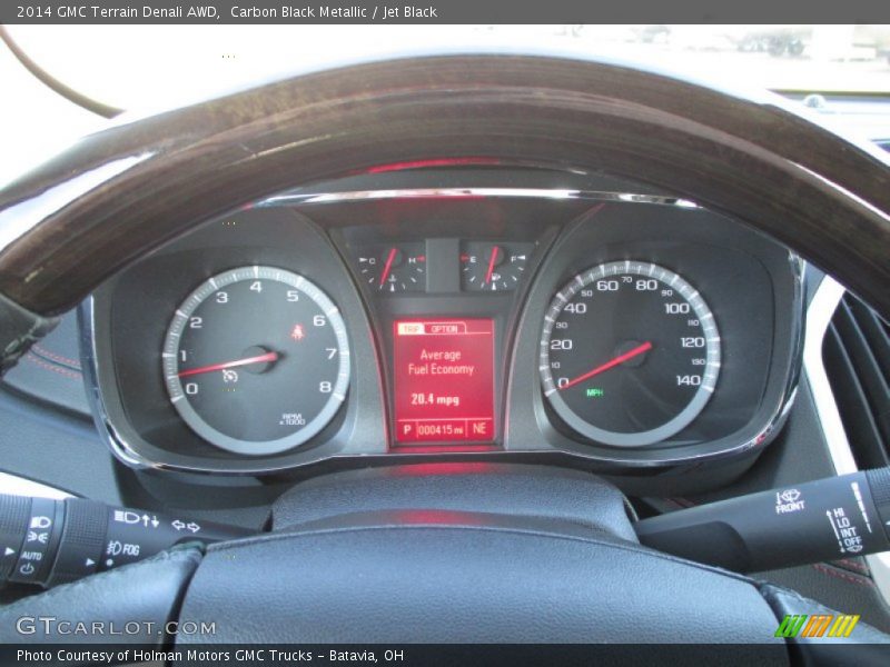 Carbon Black Metallic / Jet Black 2014 GMC Terrain Denali AWD