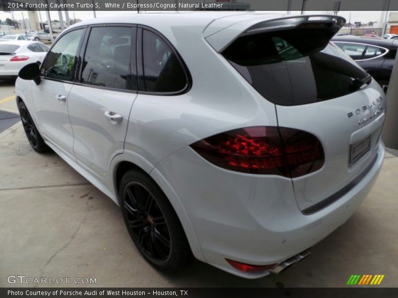 White / Espresso/Cognac Natural Leather 2014 Porsche Cayenne Turbo S
