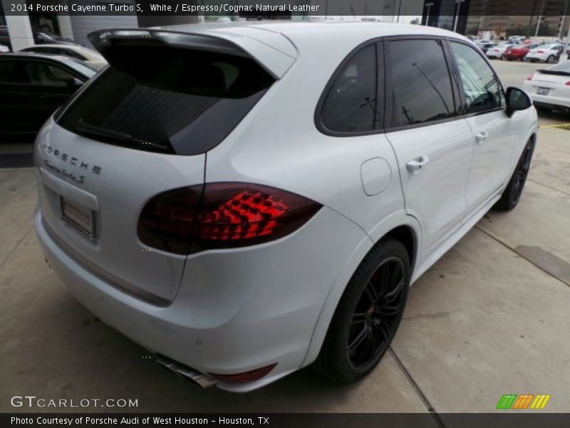 White / Espresso/Cognac Natural Leather 2014 Porsche Cayenne Turbo S