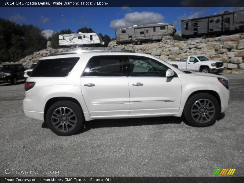 White Diamond Tricoat / Ebony 2014 GMC Acadia Denali