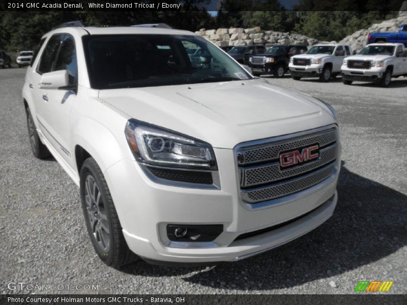 White Diamond Tricoat / Ebony 2014 GMC Acadia Denali