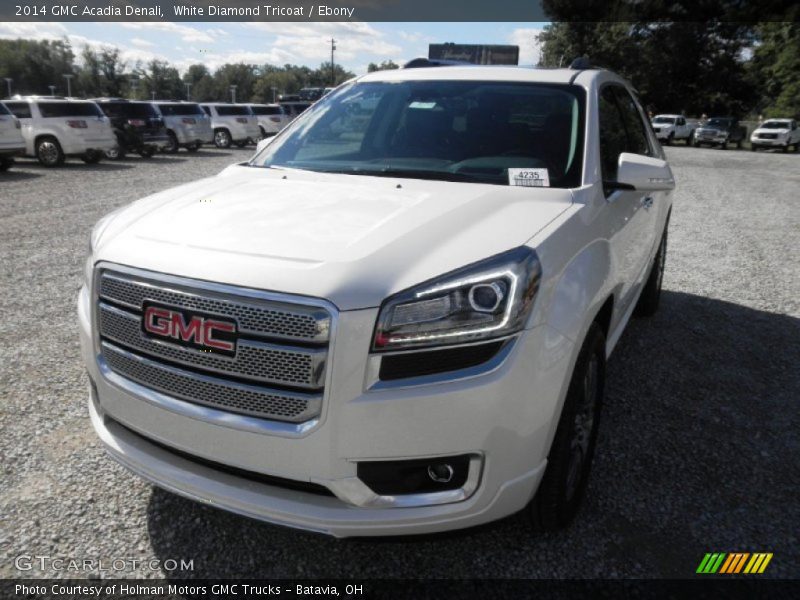 White Diamond Tricoat / Ebony 2014 GMC Acadia Denali