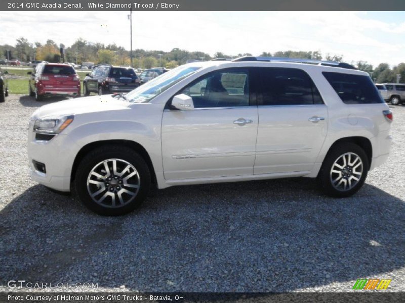 White Diamond Tricoat / Ebony 2014 GMC Acadia Denali