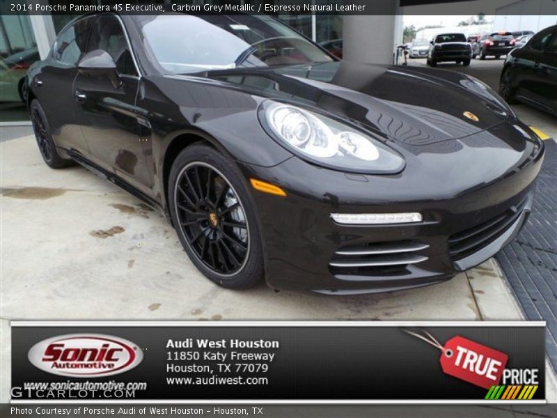 Carbon Grey Metallic / Espresso Natural Leather 2014 Porsche Panamera 4S Executive