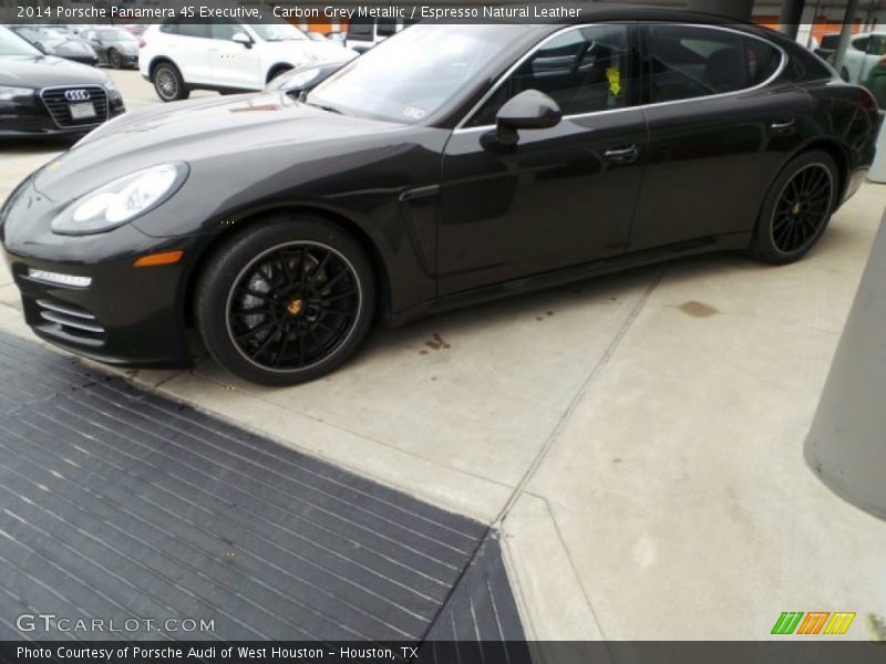 Carbon Grey Metallic / Espresso Natural Leather 2014 Porsche Panamera 4S Executive