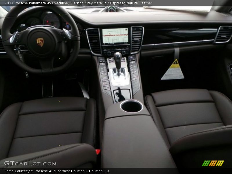 Carbon Grey Metallic / Espresso Natural Leather 2014 Porsche Panamera 4S Executive