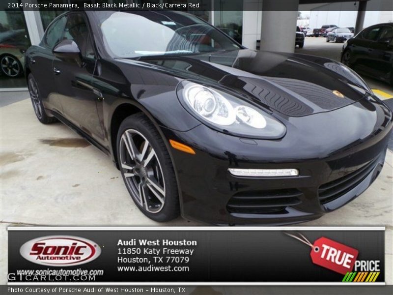 Basalt Black Metallic / Black/Carrera Red 2014 Porsche Panamera