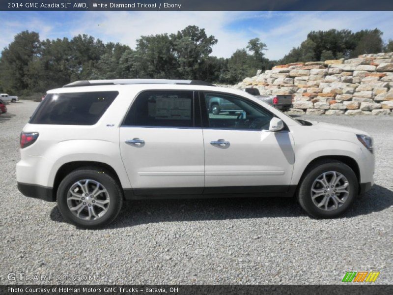 White Diamond Tricoat / Ebony 2014 GMC Acadia SLT AWD