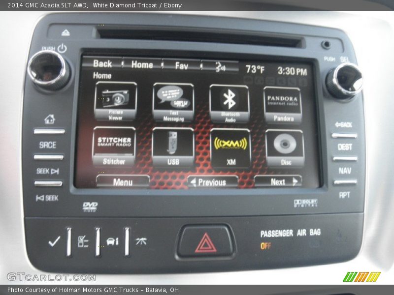 White Diamond Tricoat / Ebony 2014 GMC Acadia SLT AWD