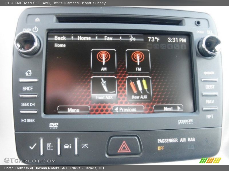 White Diamond Tricoat / Ebony 2014 GMC Acadia SLT AWD