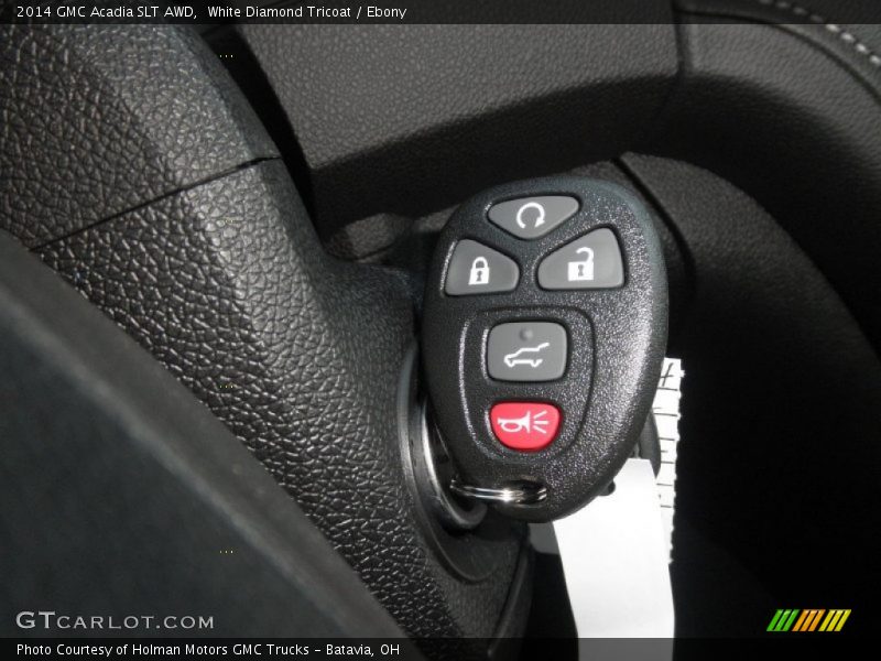 White Diamond Tricoat / Ebony 2014 GMC Acadia SLT AWD